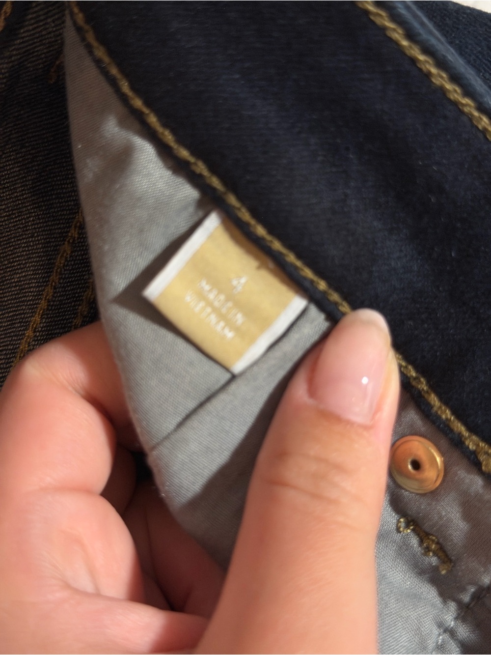 Michael Kors Dark Navy Flare Jeans with Gold Hardware - Picture 4 of 6